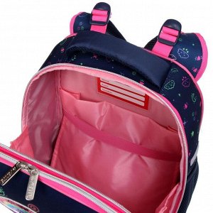 Рюкзак каркасный deVENTE Choice 38 х 28 х 16 см, Rainbow, синий/розовый