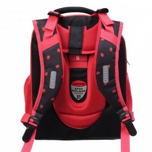 Рюкзак каркасный deVENTE Choice 38 х 28 х 16 см, Strawberry, чёрный/красный