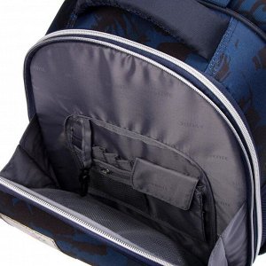 Рюкзак каркасный deVENTE Choice 38 х 28 х 16 см, Stop, синий/чёрный/красный