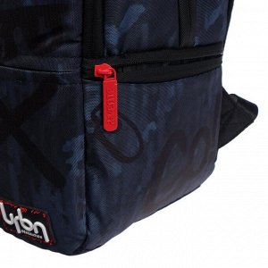 Рюкзак молодежный с эргономичной спинкой, deVENTE Red Label, 39 х 30 х 17 см, Risk is my Life, синий