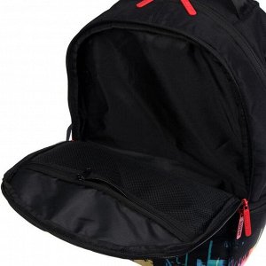 Рюкзак молодежный с эргономичной спинкой, deVENTE Red Label, 39 х 30 х 17 см, Think, чёрный