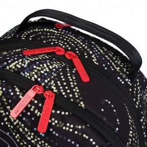 Рюкзак молодежный с эргономичной спинкой, deVENTE Red Label, 39 х 30 х 17 см, Be Here, чёрный/золотой
