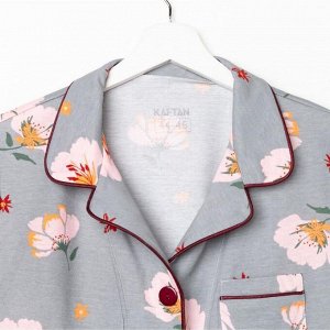 Пижама женская (рубашка и шорты) KAFTAN «Цветы».