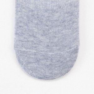 Носки-невидимки женские, цвет светло-серый меланж, размер 23-25 (36-40)