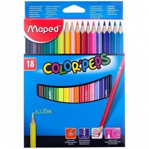 Карандаши цветные 18 цв. Maped Color Peps 183218