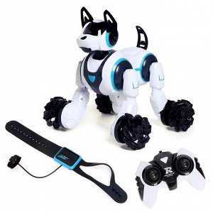 Робот-собака «Кибер пёс», световые и звуковые эффекты, работает от аккумулятора, цвет белый