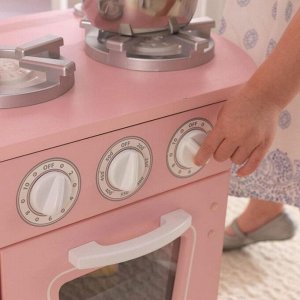 Кухня игровая «Винтаж», цвет: розовый с белым