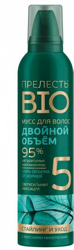 ПРЕЛЕСТЬ BIO®️ Мусс с морскими минералами &quot;Объём и сила&quot; , 160см3
