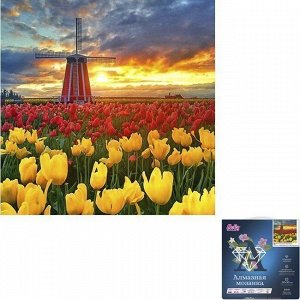 Набор для творчества Картина мозаикой Поля тюльпановв Нидерландах 30*30 см KM0685