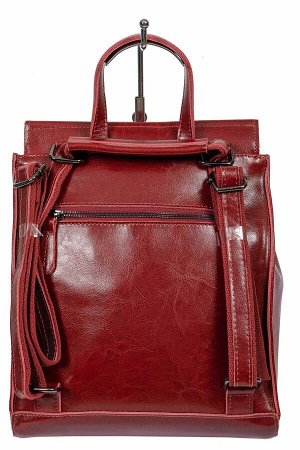 Женская сумка-рюкзак из натуральной кожи, цвет бордо