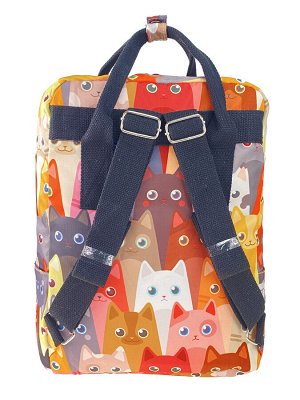 Молодёжный рюкзак из текстиля с принтом, мультицвет