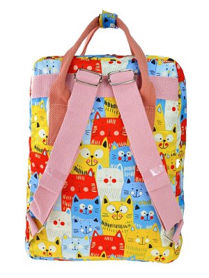 Молодёжный рюкзак из текстиля с принтом, разноцветный