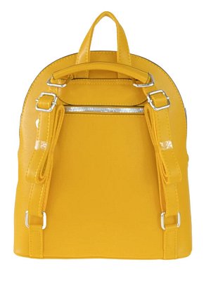 Рюкзак-трансформер женский из экокожи с жёстким каркасом, цвет жёлтый