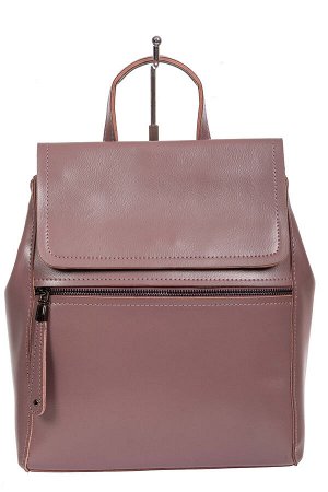 Кожаный женский рюкзак-трансформер, цвет пыльная роза