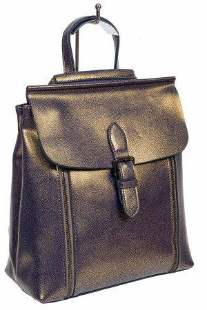 Кожаный рюкзак-трансформер, цвет тёмно-золотистый