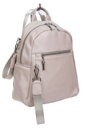 Женский рюкзак-трансформер из мягкой искусственной кожи, цвет серо-розовый