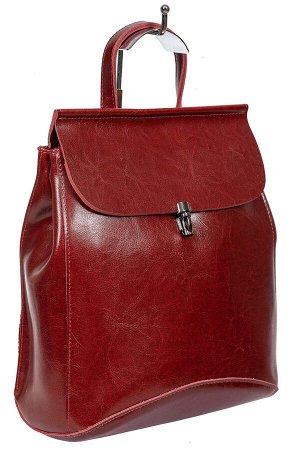 Женская сумка-рюкзак из натуральной кожи, цвет бордо