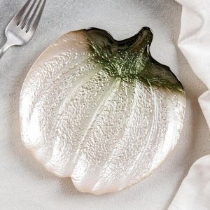 Тарелка «Волшебная тыква», 17 см, цвет серебристый