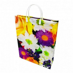 Пакет сумка размер 32*40см "Букет ярких цветов"