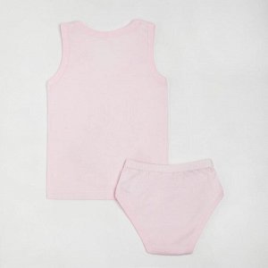 Комплект (майка, трусы) для девочки, цвет розовый, рост 104 см (36)