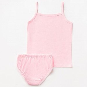 Комплект для девочки (майка, трусы), цвет розовый, рост 110-116 см