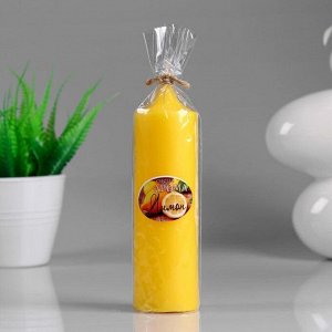 Свеча- цилиндр "Лимон" ароматическая, 4*13,5 см
