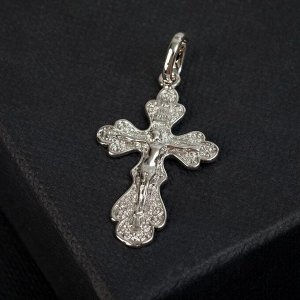 Крест нательный "Православный" объёмный, цвет серебро, 4 см