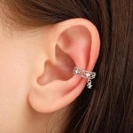 Серьга &quot;Каффа&quot; яркая классика, цвет белый в серебре
