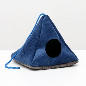 Подвесной домик для грызунов «Вигвам», мебельная ткань, флис, 15x15 см, микс цветов
