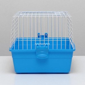 Клетка для кроликов с сенником, 60 х 36 х 32 см, голубой