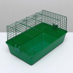 Клетка для кроликов с сенником, 60 х 36 х 32 см, зелёный