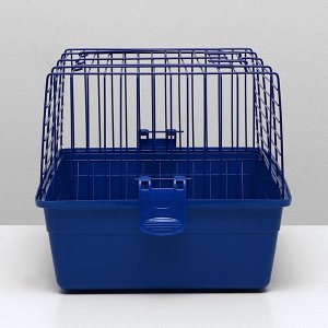 Клетка для кроликов с сенником, 60 х 36 х 32 см, синий