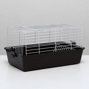 Клетка для кроликов с сенником, 60 х 36 х 32 см, шоколадный