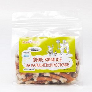 Лакомство для собак Dog fest филе куриное на кальциевой косточке, 500 г