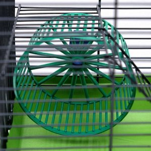 Клетка-мини для грызунов "Пижон" №2, укомплектованная, 27х15х16 см, зеленый микс