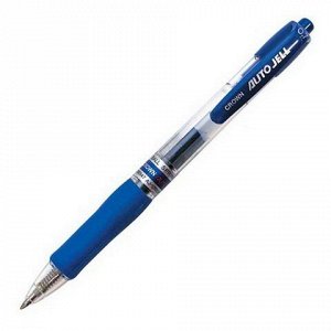 Ручка гелевая автоматическая 0,7мм Crown AJ5000R СИНЯЯ
