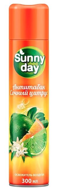 SUNNY DAY® освежитель воздуха "Антитабак.Сочный цитрус", 300см3