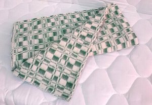 Одеяло байковое Клетка зеленая