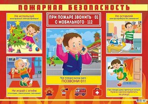 Обучающий плакат "Пожарная безопасность"