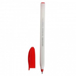 Ручка шариковая, 1.0 мм, корпус серый треугольный, стержень красный