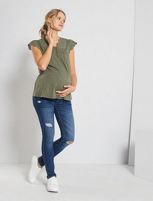 Зауженные джинсы для беременных