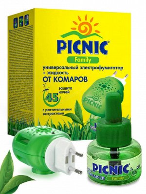 PICNIC® Family Электрофумигатор+жидкость от комаров, 30мл