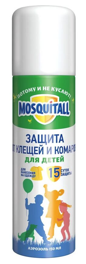 MOSQUITALL®️ Аэрозоль "Нежная защита для детей" от клещей 150мл