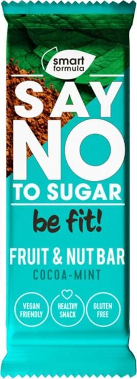 Батончик Smart Formulа фруктово-ореховый Cocoa-mint 40г 15шт