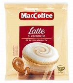 Maccoffee Latte с карамелью 3в1, 20 пакетиков кофе по 22г.