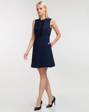 Платье жен. (001651)темно-сине-белый