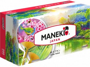 Салфетки бумажные ""Maneki"" DREAM 2 слоя, белые, 200 шт./коробка