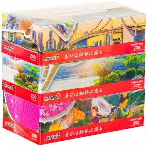 МАNEKI Салфетки бумажные двухслойные Dream в коробке 200 шт