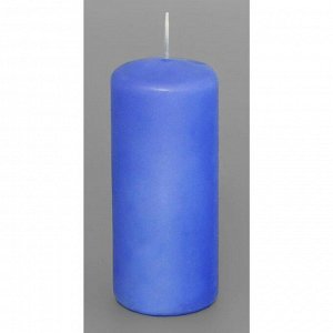 Свеча - цилиндр, 5х11,5 см, 25 ч, 175 г, голубая