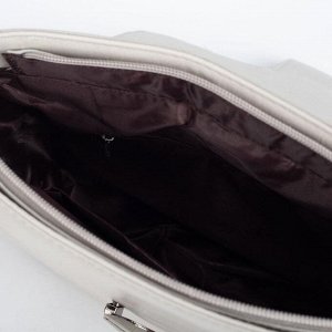 Сумка-мессенджер, отдел на молнии, наружный карман, 2 ремня, цвет серый